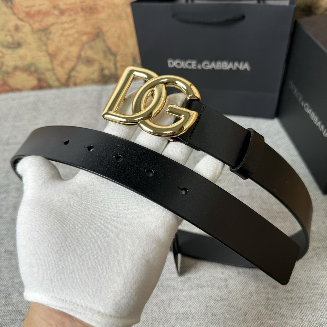 Dolce & Gabbana DG Logo-buckle Leather Belt   35mm - everydesigner