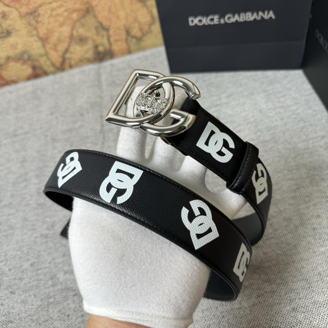 Dolce & Gabbana Logo-Printed Buckled Belt - everydesigner