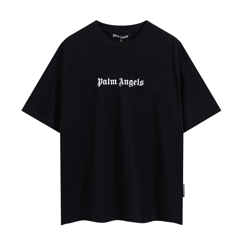 Palm Angels Logo Printed Crewneck T-Shirt  - everydesigner