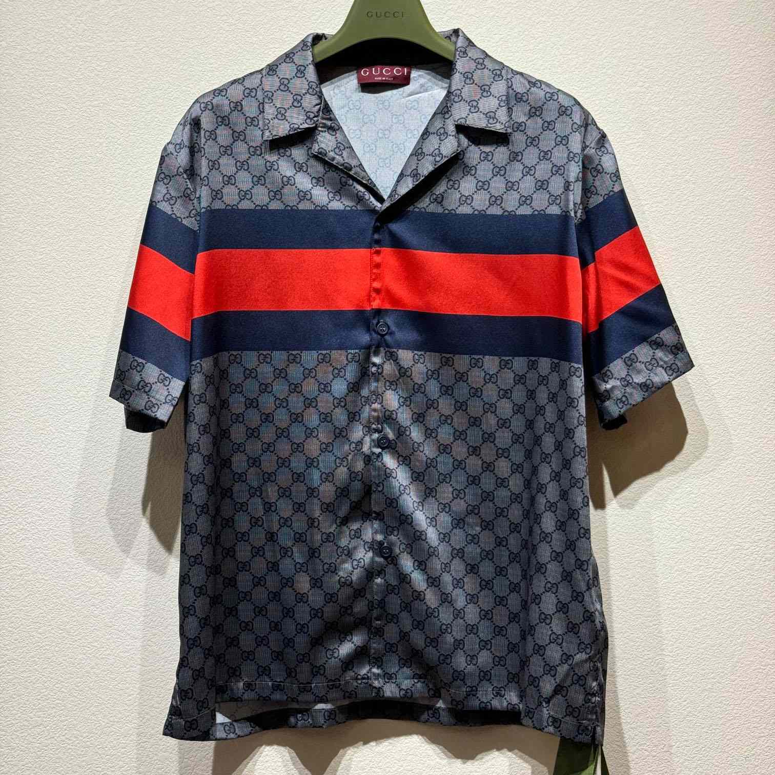 Gucci GG Cotton Shirt With Web - everydesigner