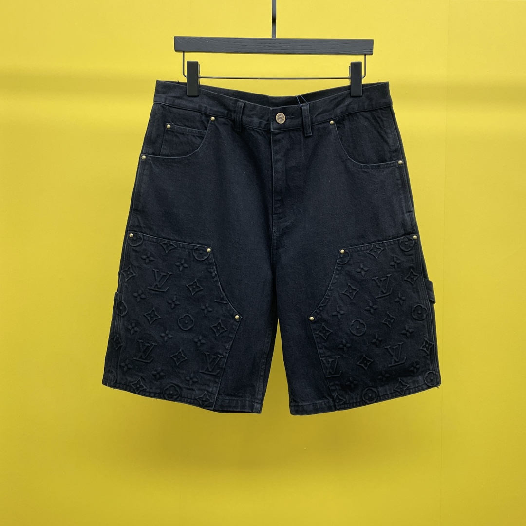 Louis Vuitton Monogram Denim Shorts    - everydesigner