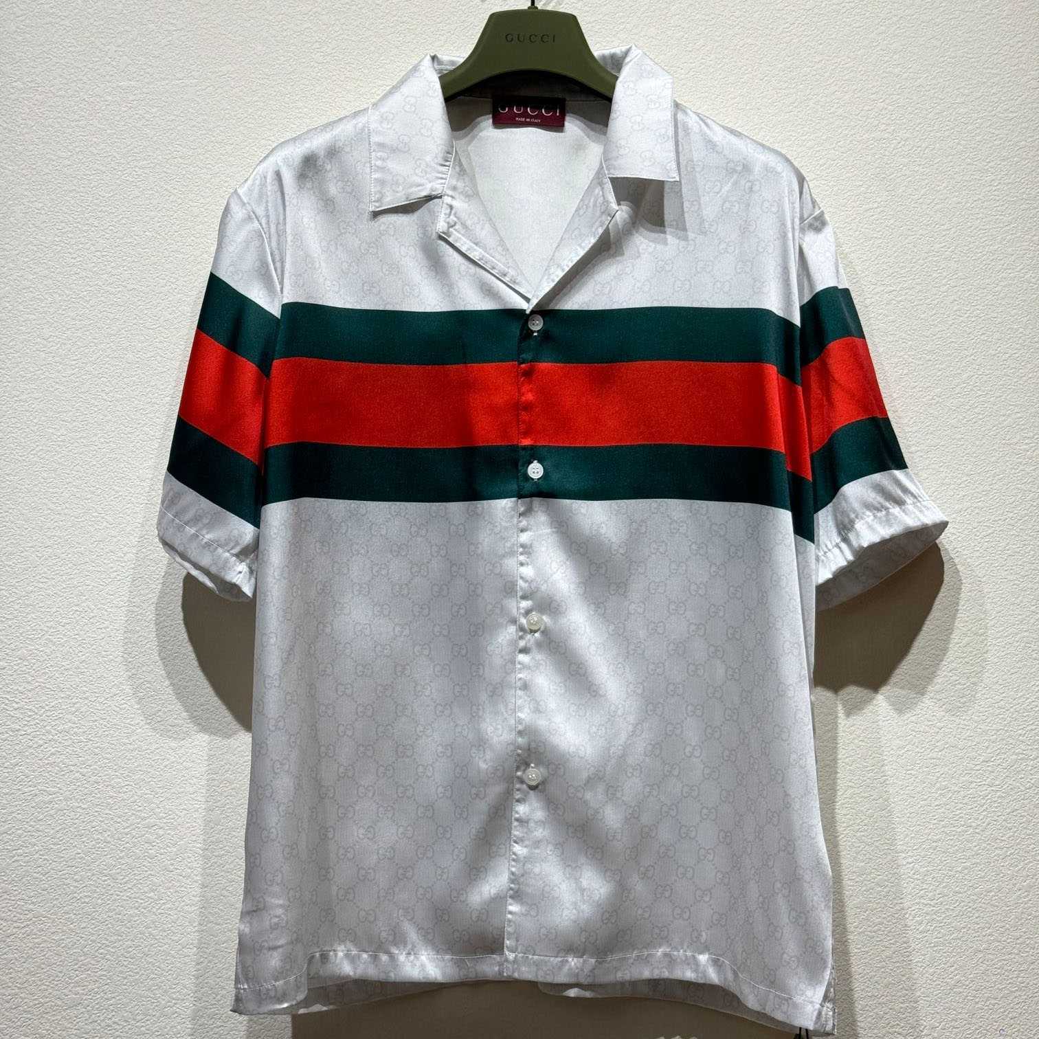 Gucci GG Cotton Shirt With Web - everydesigner