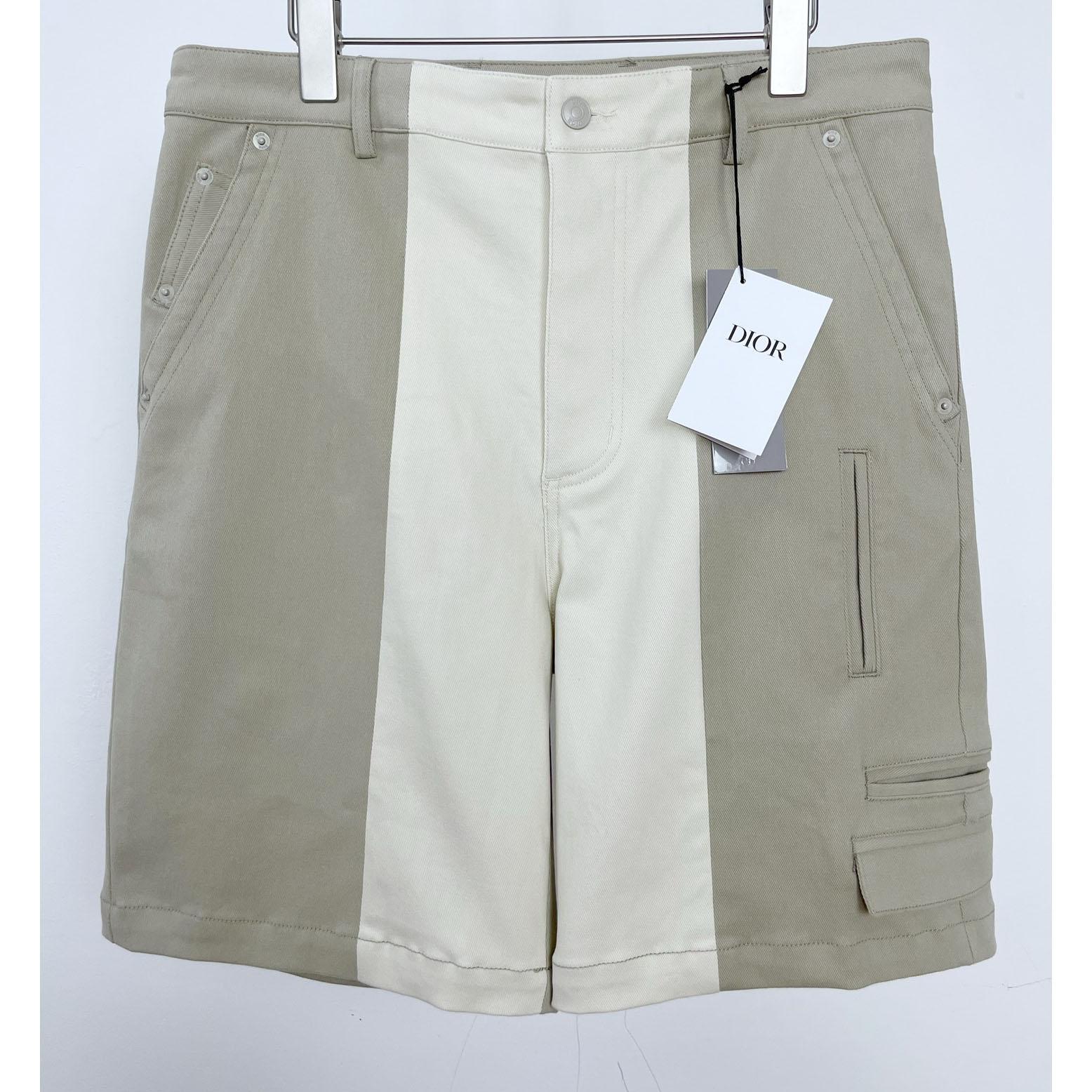 Dior Bermuda Shorts Beige Cotton Gabardine - everydesigner