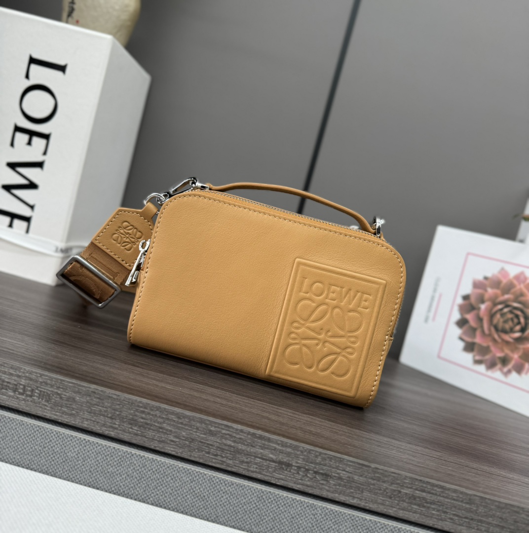 Loewe Mini Camera Crossbody Bag In Satin Calfskin - everydesigner