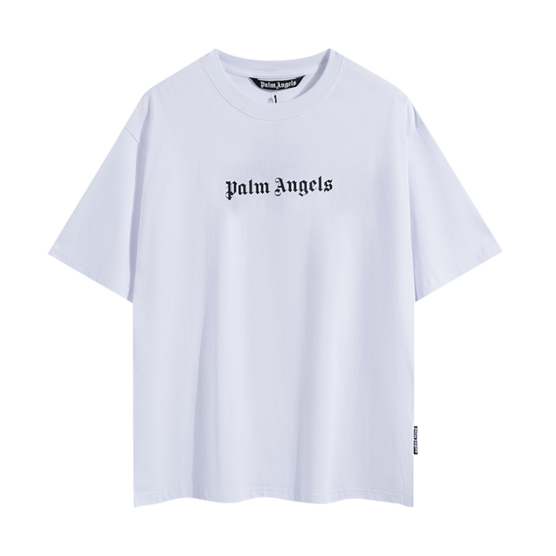 Palm Angels Logo Printed Crewneck T-Shirt  - everydesigner