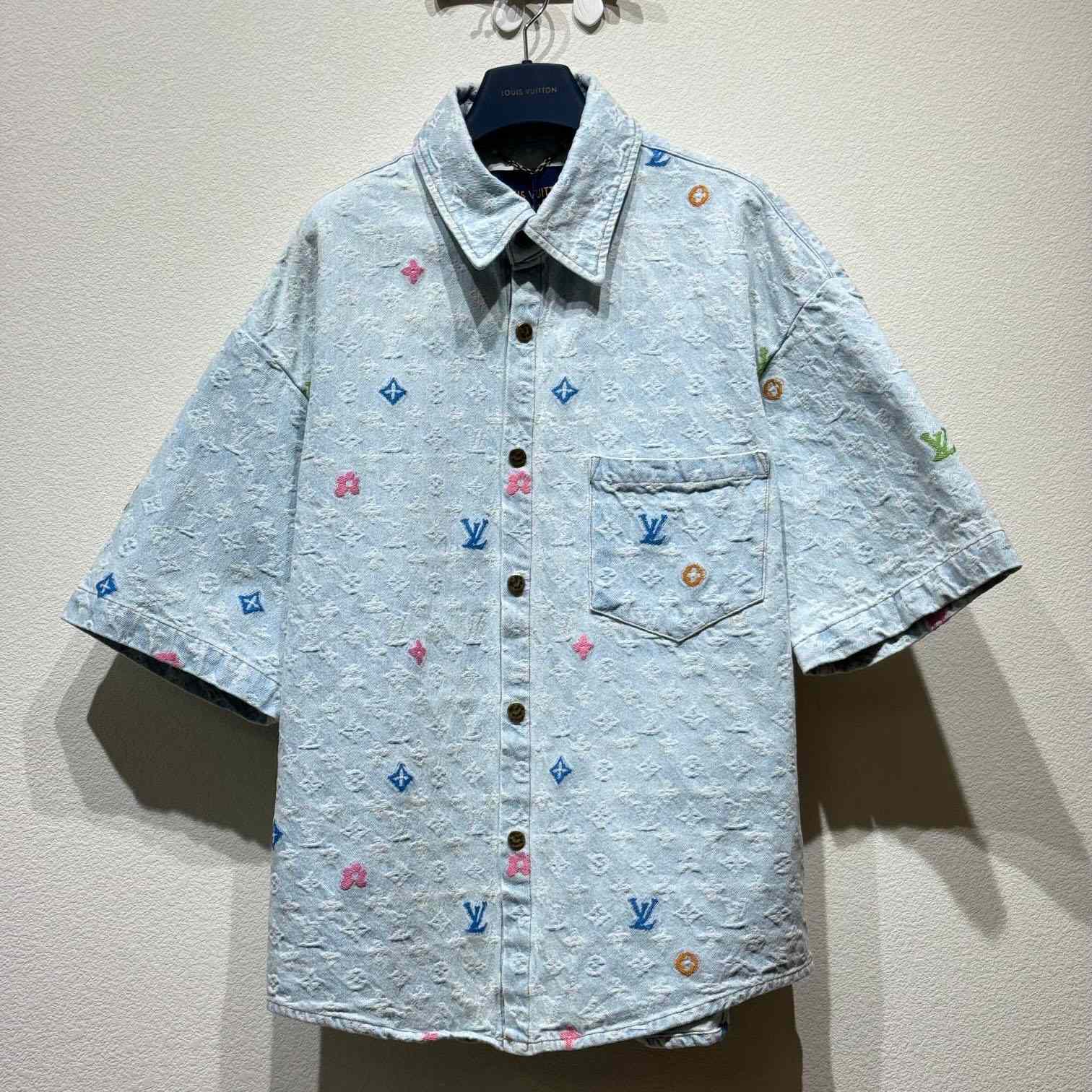 Louis Vuitton Monogram Short-Sleeved Shirt    - everydesigner