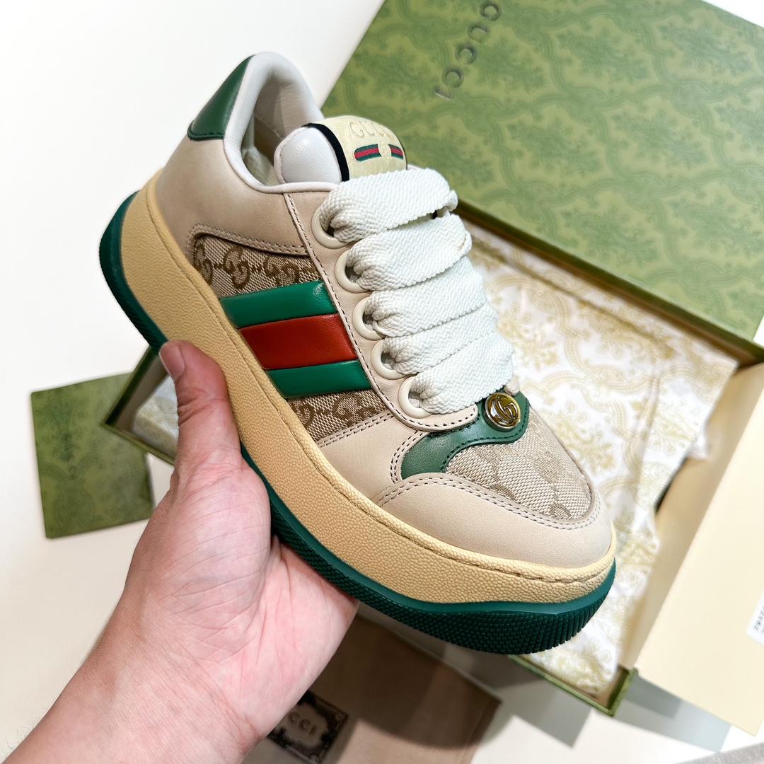 Gucci  Women's Screener Trainer With Web - everydesigner