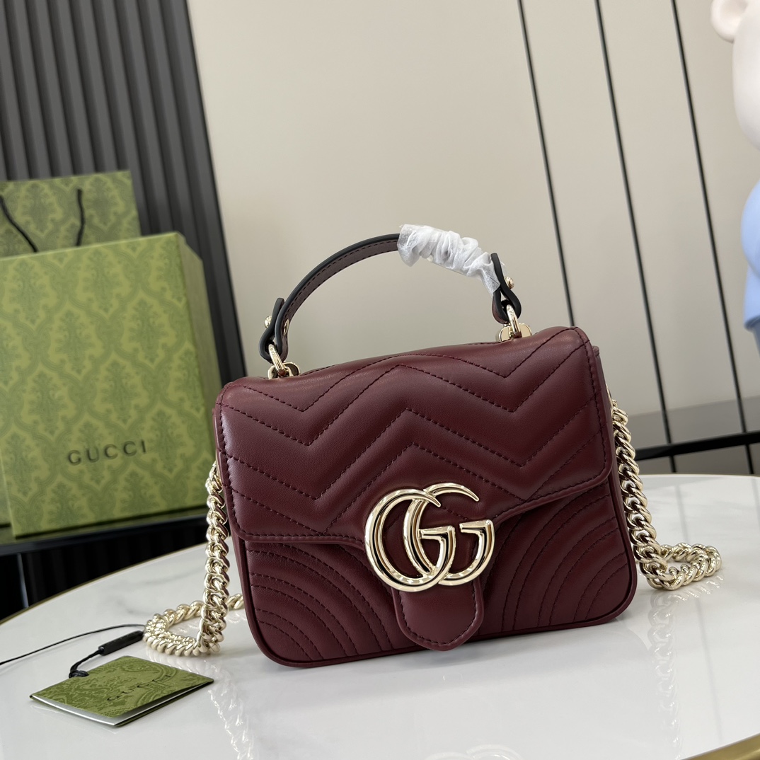 Gucci GG Marmont Mini Top Handle Bag - everydesigner