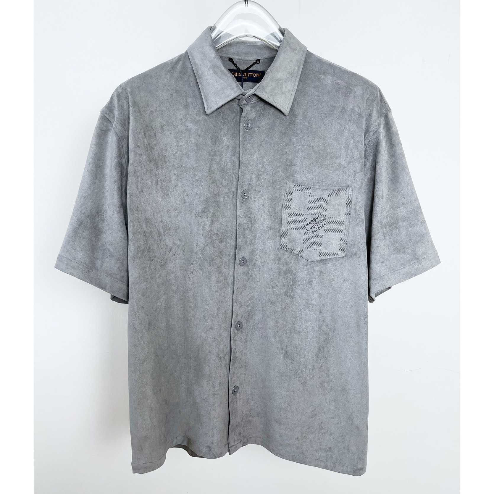 Louis Vuitton Short-Sleeved Suede Overshirt   1AFQON - everydesigner