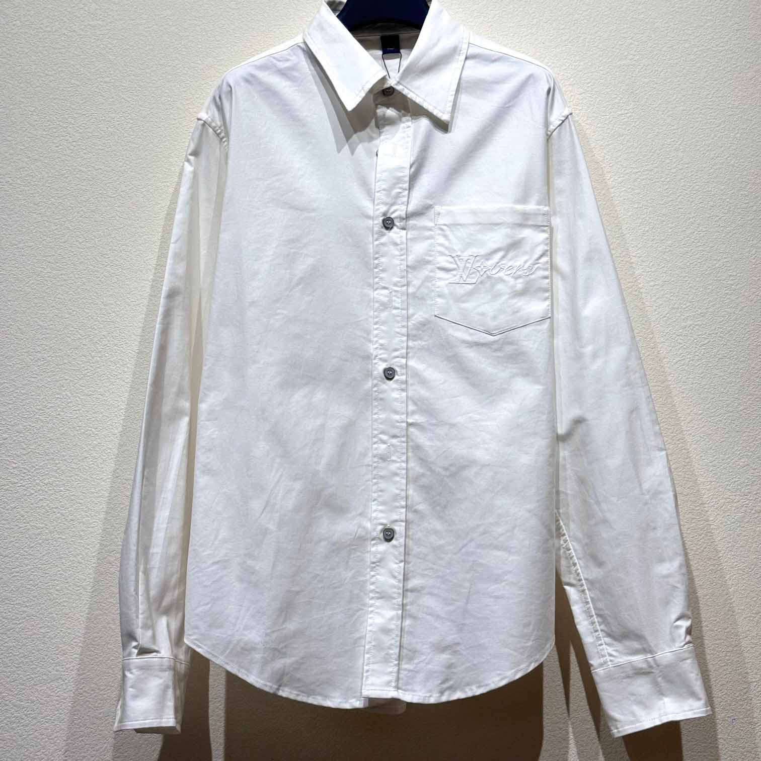 Louis Vuitton Embroidered Long-Sleeved Cotton Shirt    - everydesigner