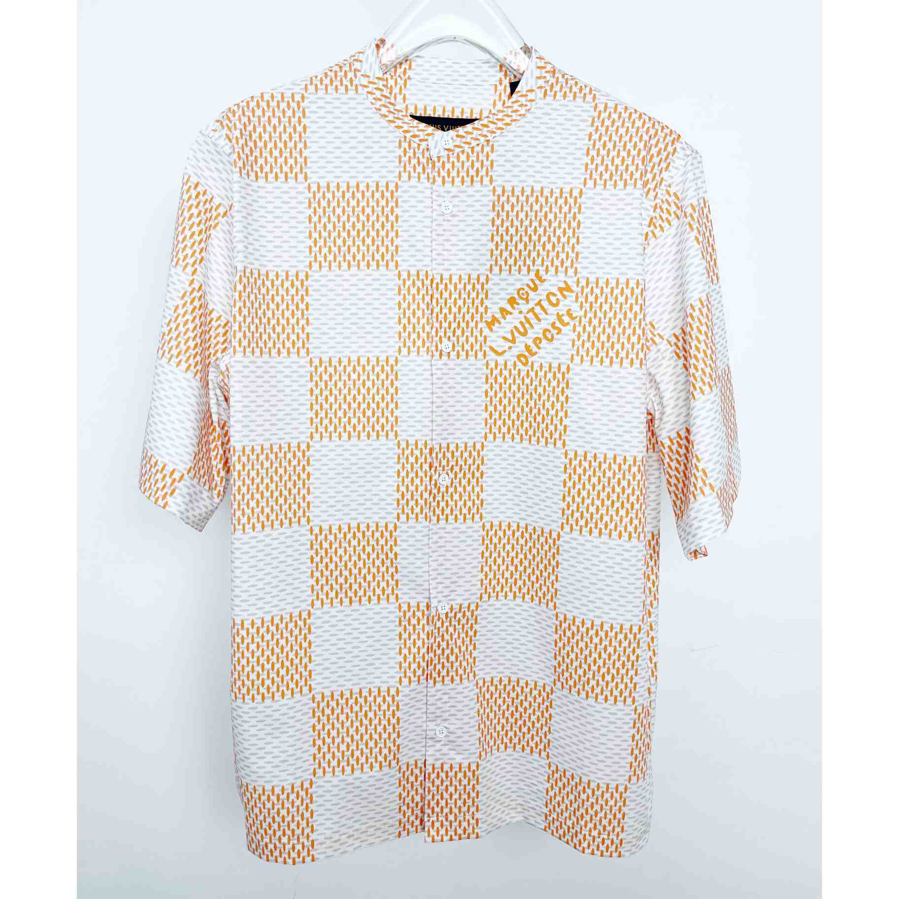 Louis Vuitton Short-Sleeved Officer Collar Shirt   1AFJCG - everydesigner