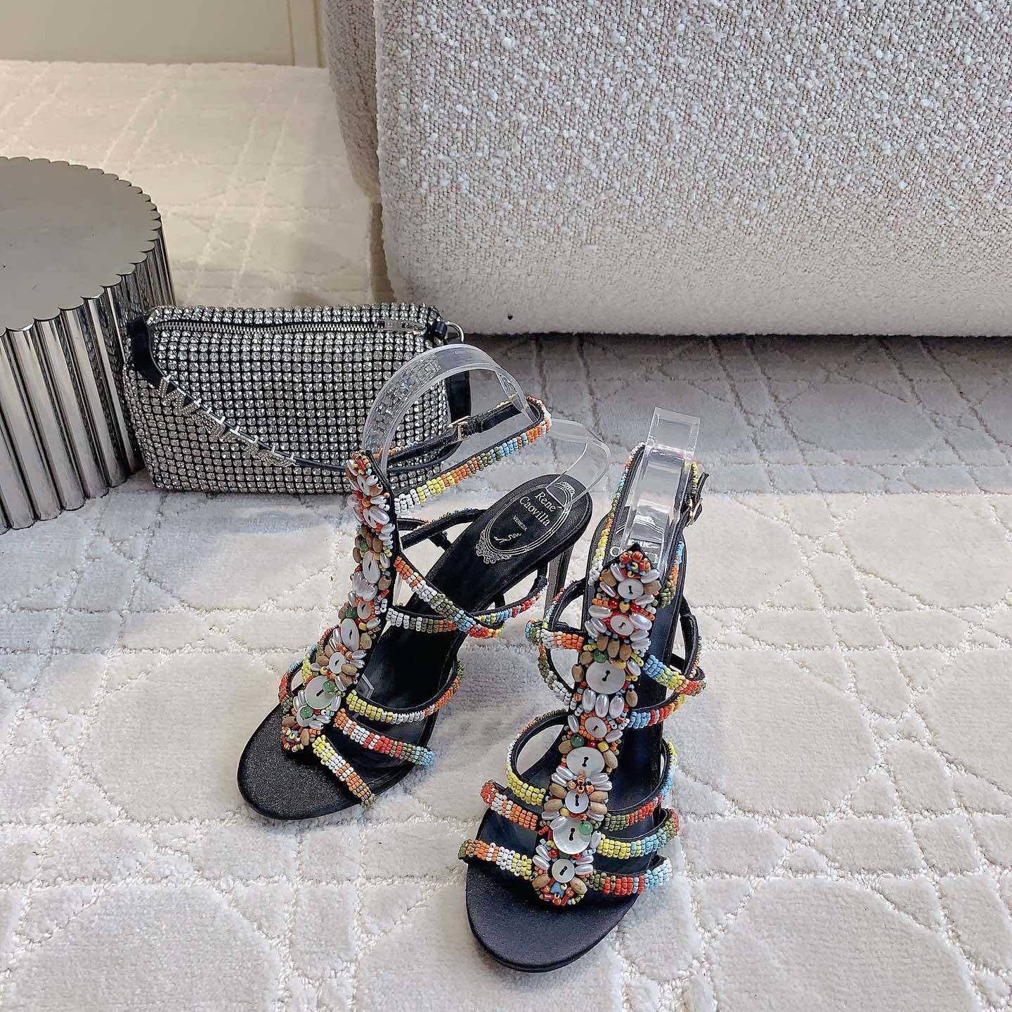 Rene Caovilla Rebecca 90mm Sandals - everydesigner