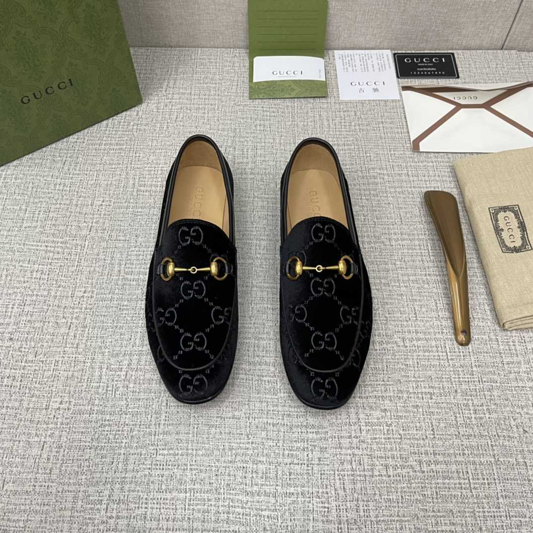 GUCCI Jordaan GG Velvet Loafer - everydesigner