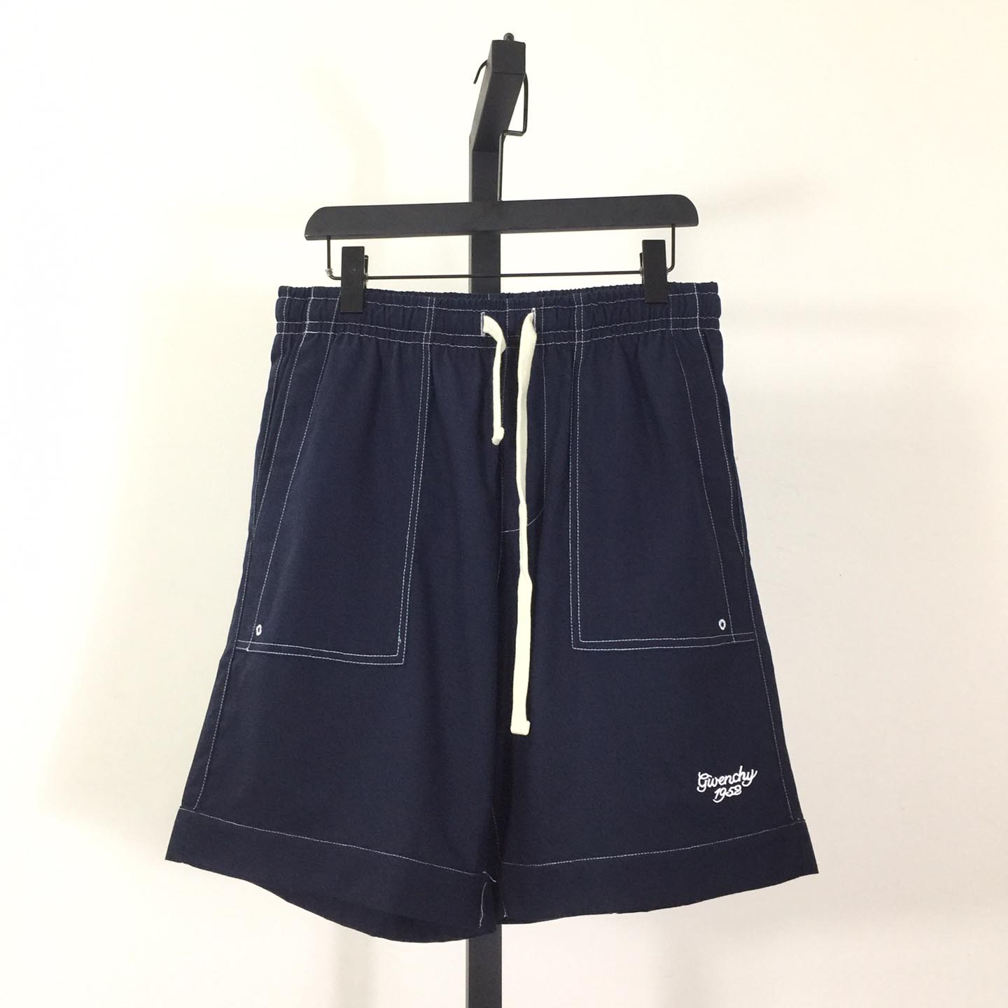Givenchy Men's Blue Linen Bermuda Shorts - everydesigner