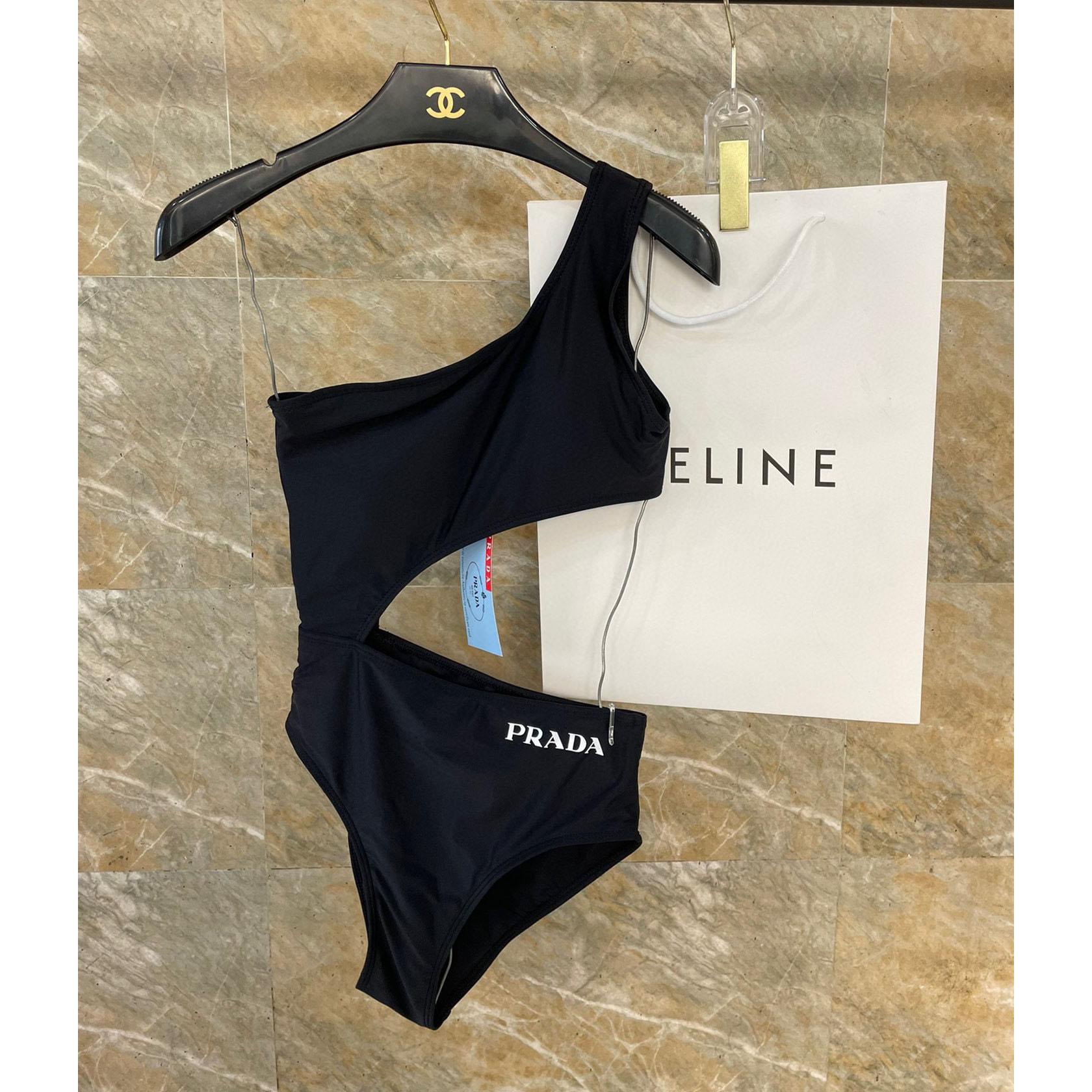 Prada One-shoulder Cut-out Swimsuit - everydesigner