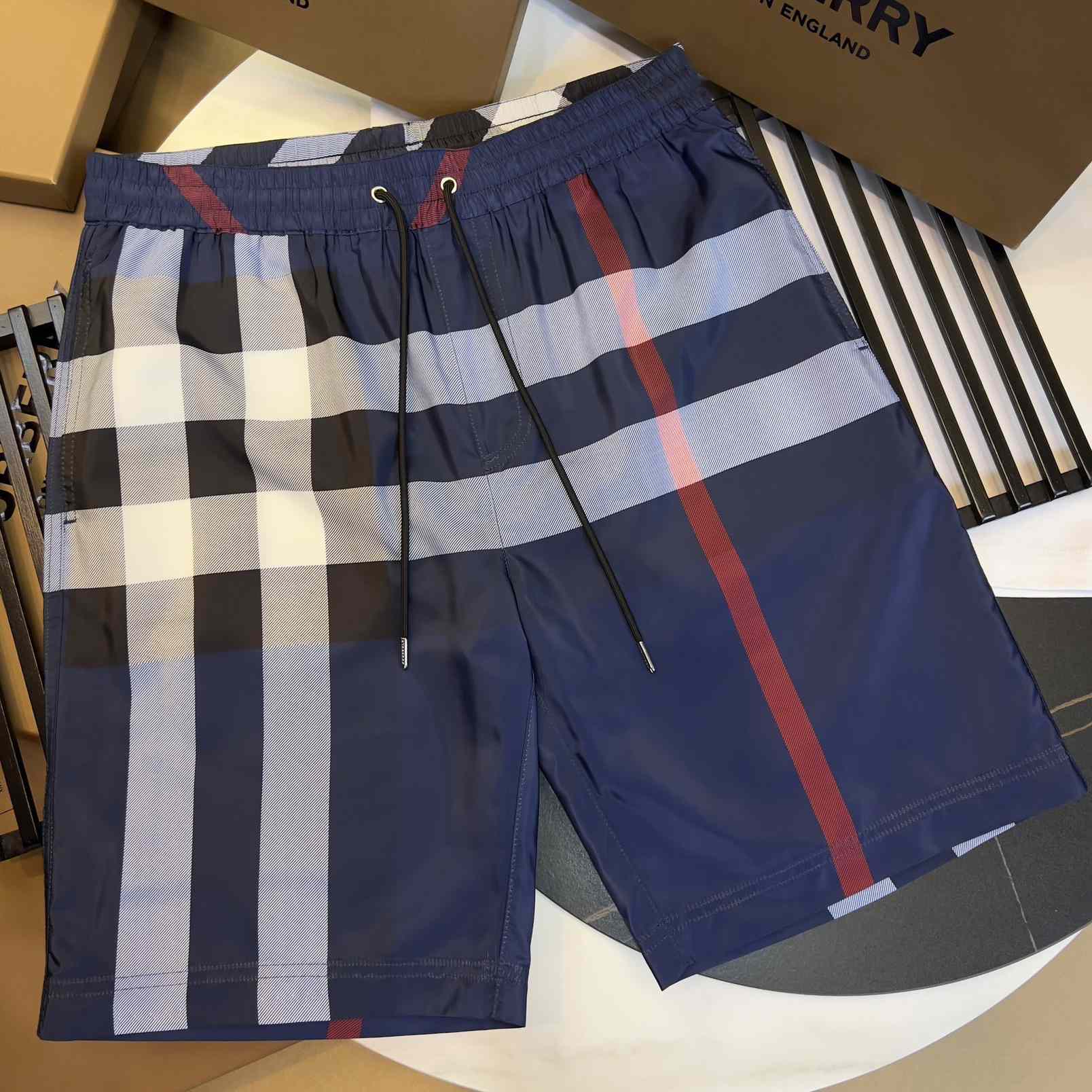 Burberry Checkered Twill Swim Shorts - everydesigner