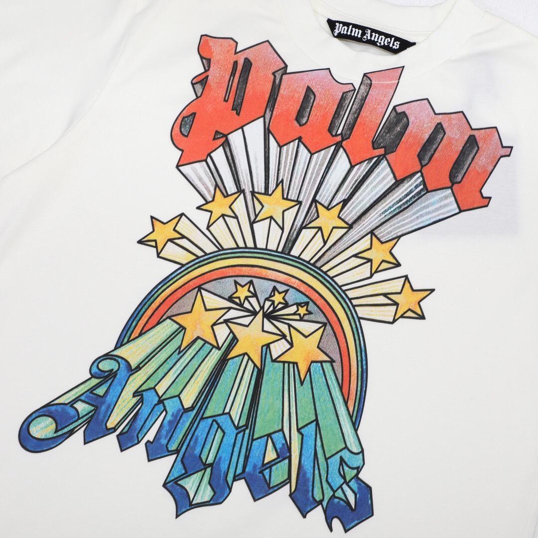 Palm Angels Rainbow Stars T-Shirt  - everydesigner