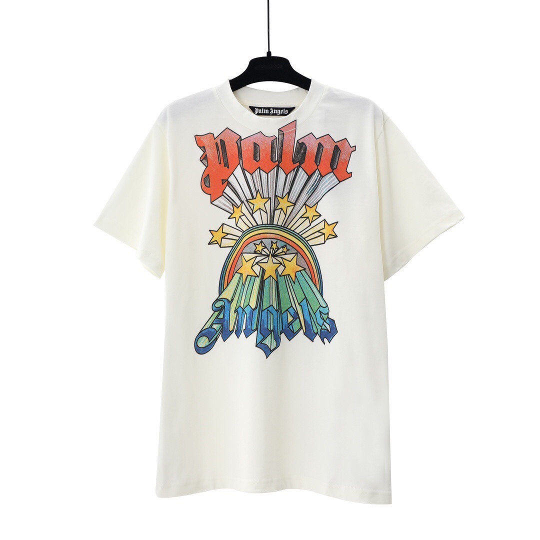Palm Angels Rainbow Stars T-Shirt  - everydesigner