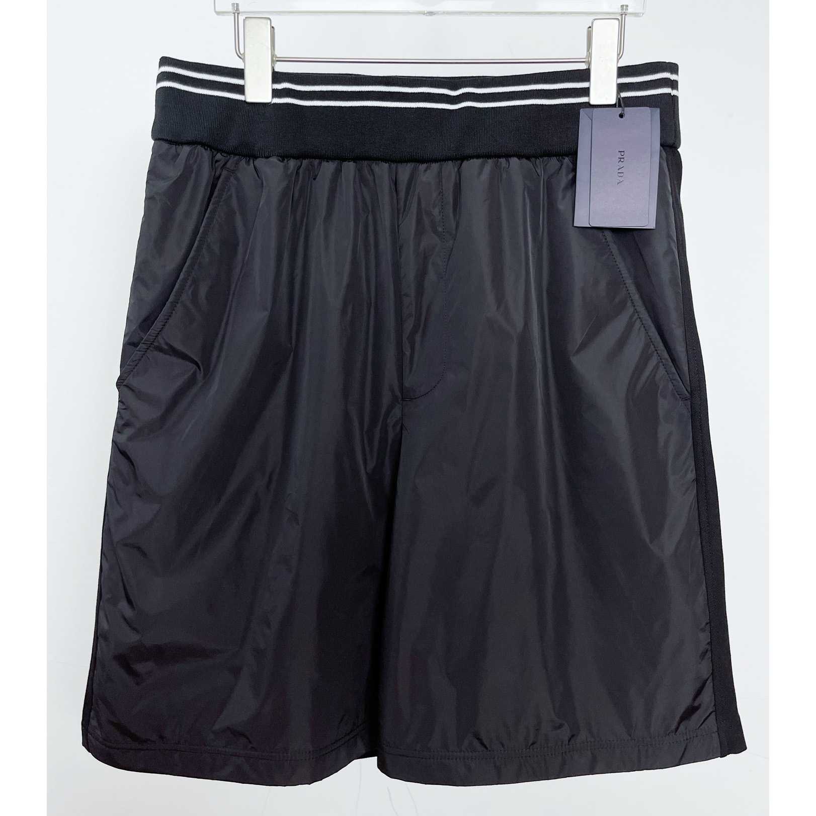 Prada Piqué Bermudas With Re-Nylon Details - everydesigner