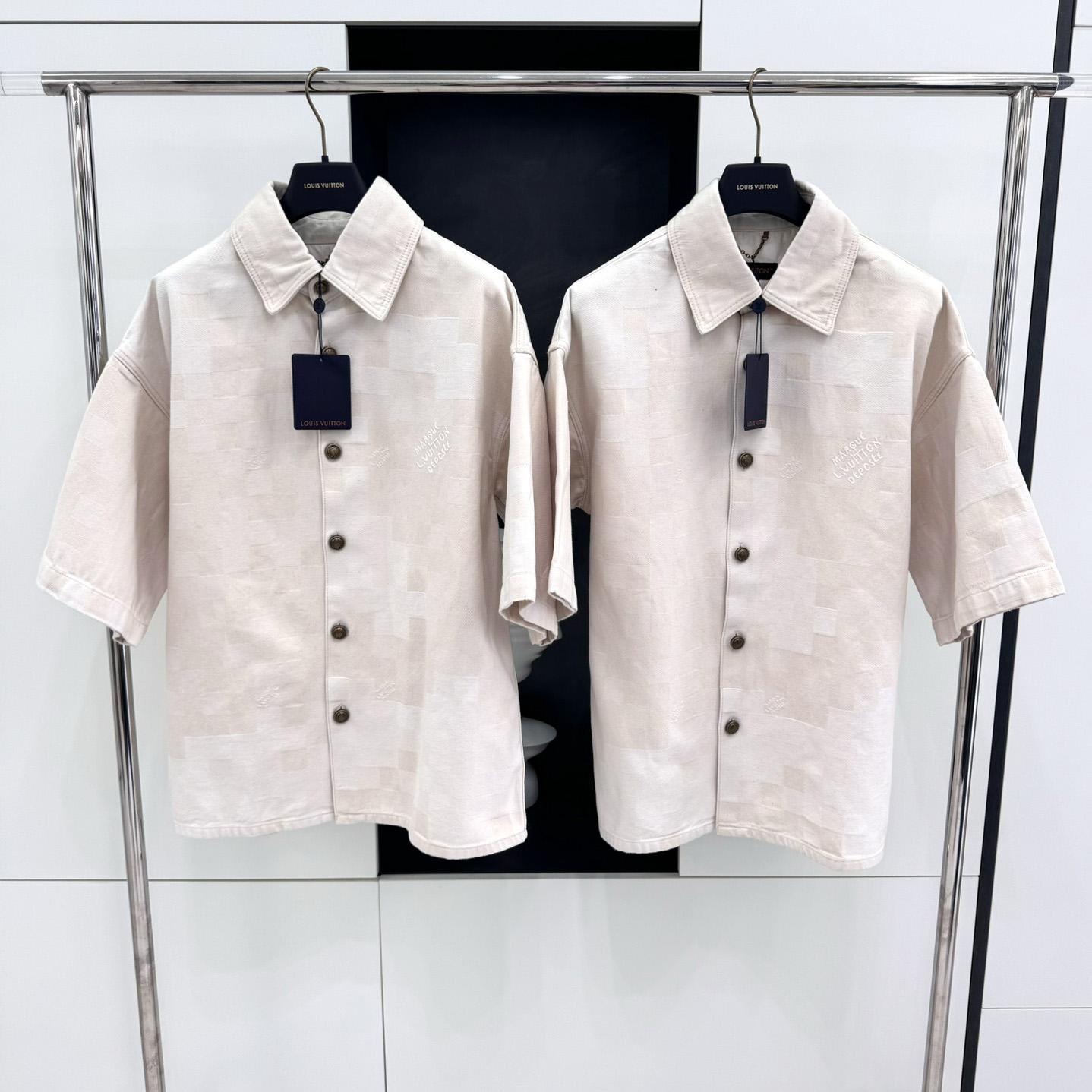 Louis Vuitton Damier Short-Sleeved Shirt    - everydesigner