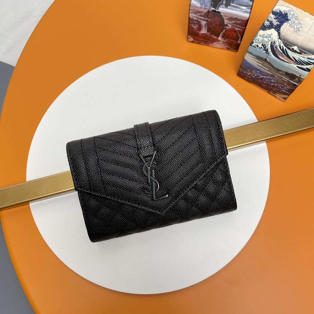 Saint Laurent Leather  Wallet （13.5*9.5*3 CM） - everydesigner