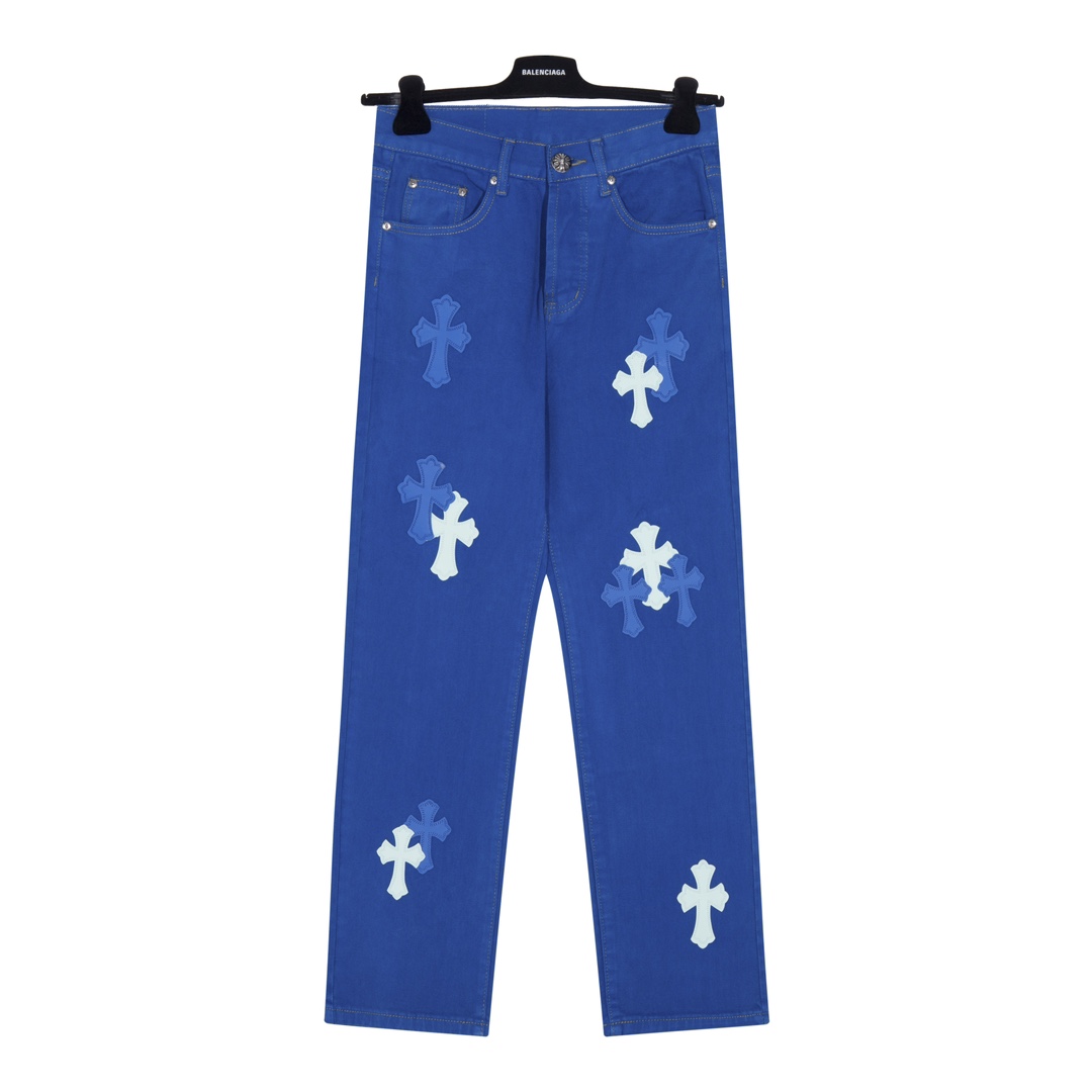 Chrome Hearts Cross Patch Jeans - everydesigner