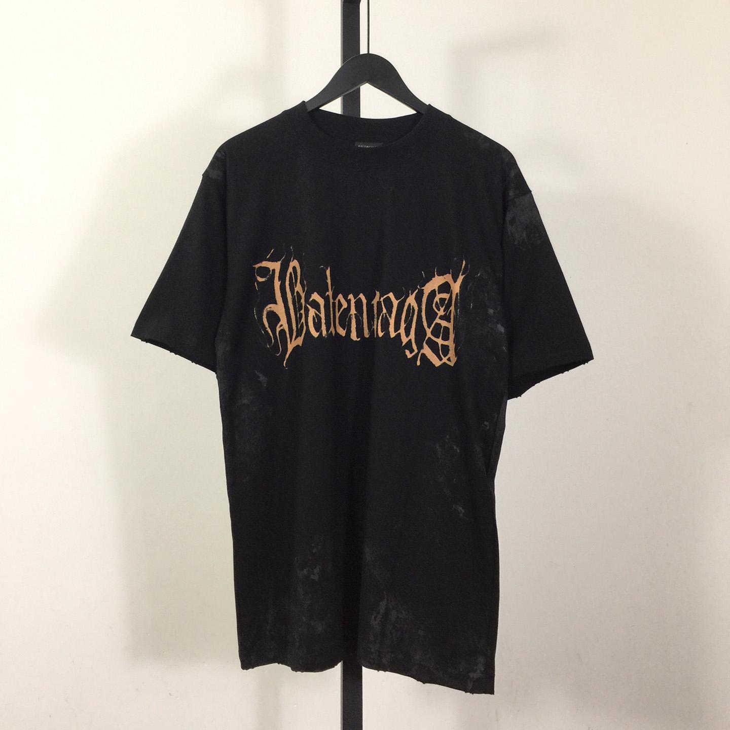 Balenciaga Heavy Metal Large Fit T-shirt in Black Faded - everydesigner