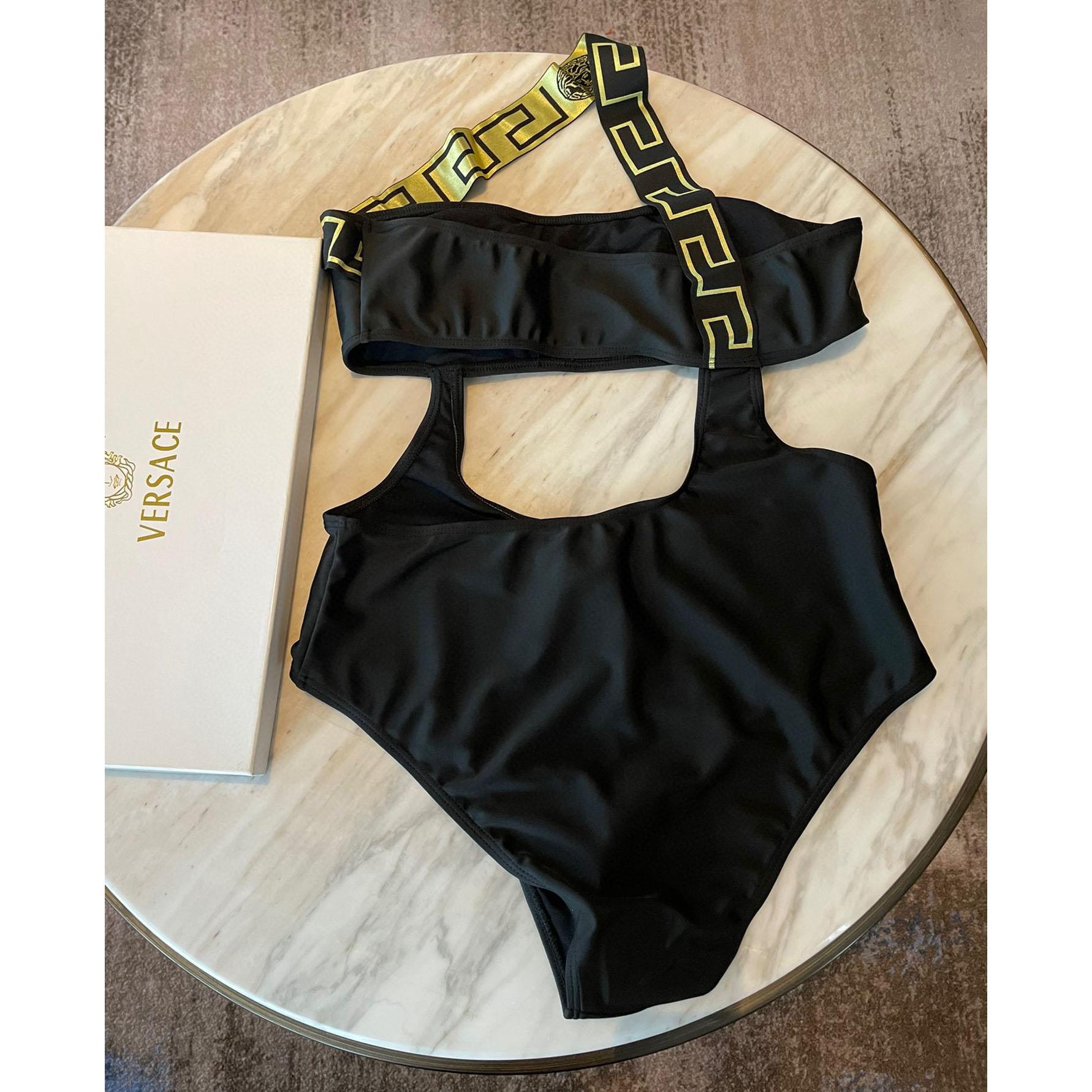 Versace Greca Cut Out Detailed Swimsuit - everydesigner