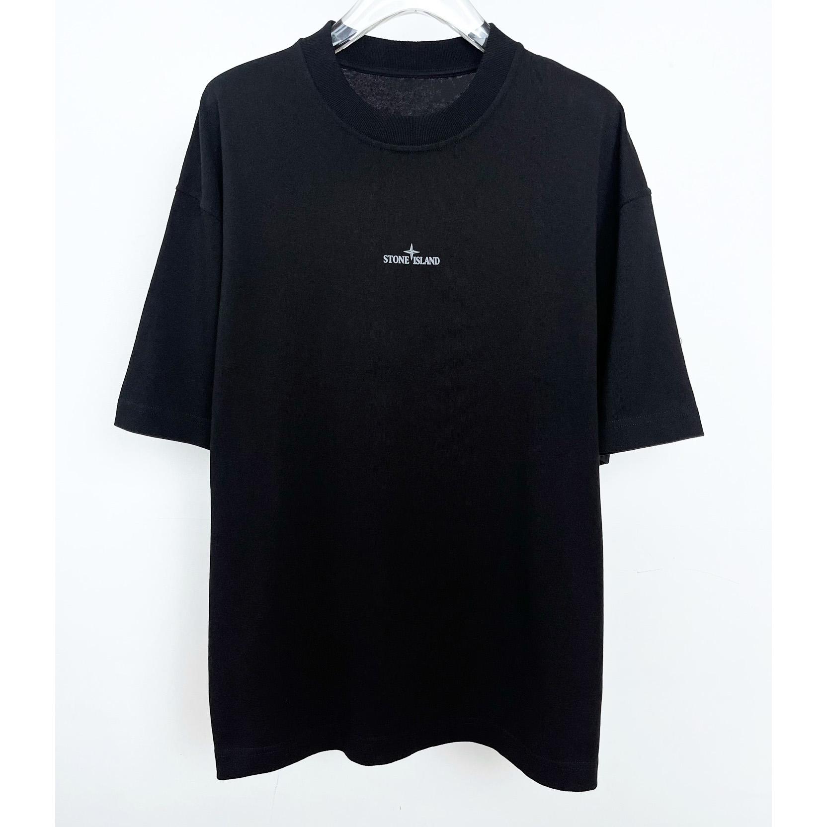 Stone Island Logo-print Cotton T-shirt - everydesigner