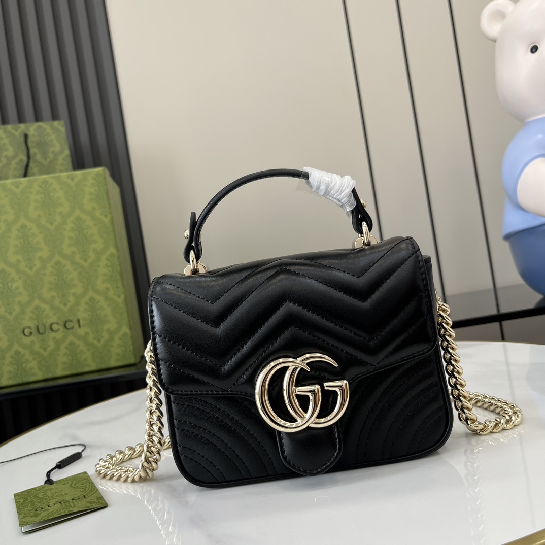 Gucci GG Marmont Mini Top Handle Bag - everydesigner