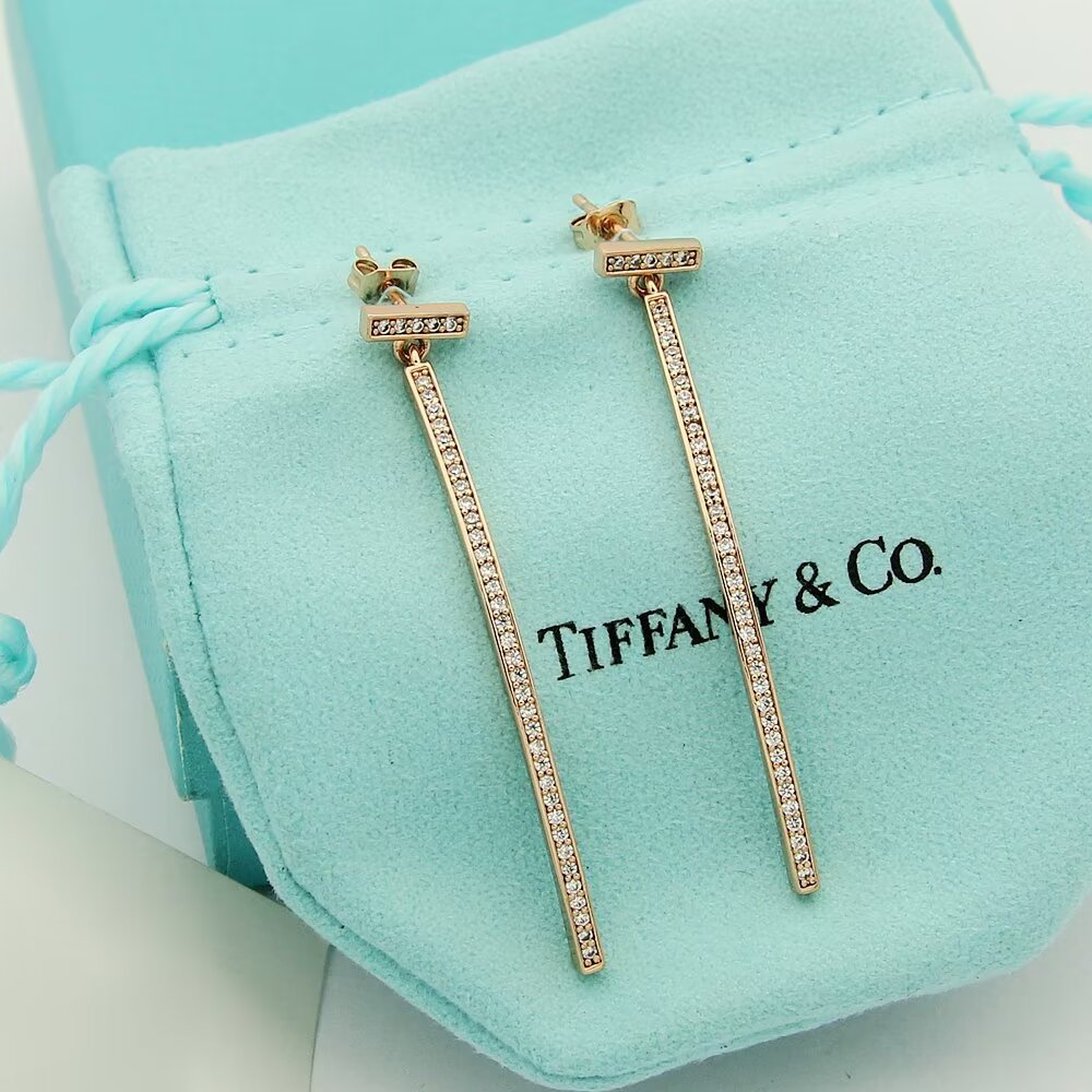 Tiffany & Co. Diamond Bar Earrings - everydesigner