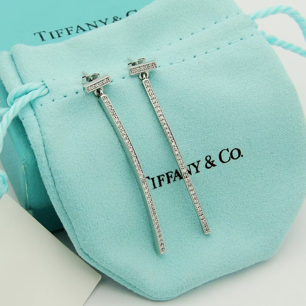 Tiffany & Co. Diamond Bar Earrings - everydesigner