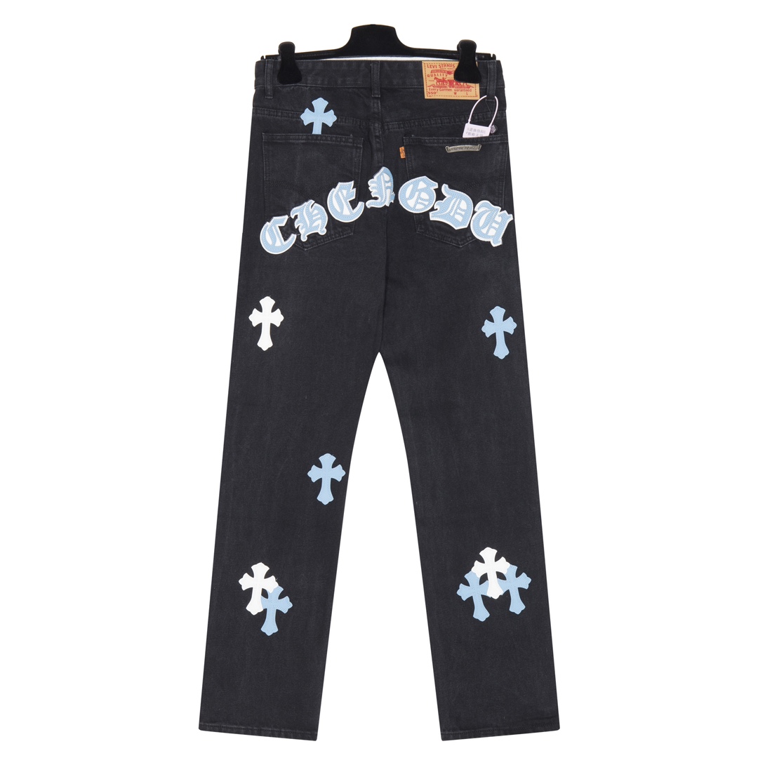 Chrome Hearts Cross Patch Jeans - everydesigner