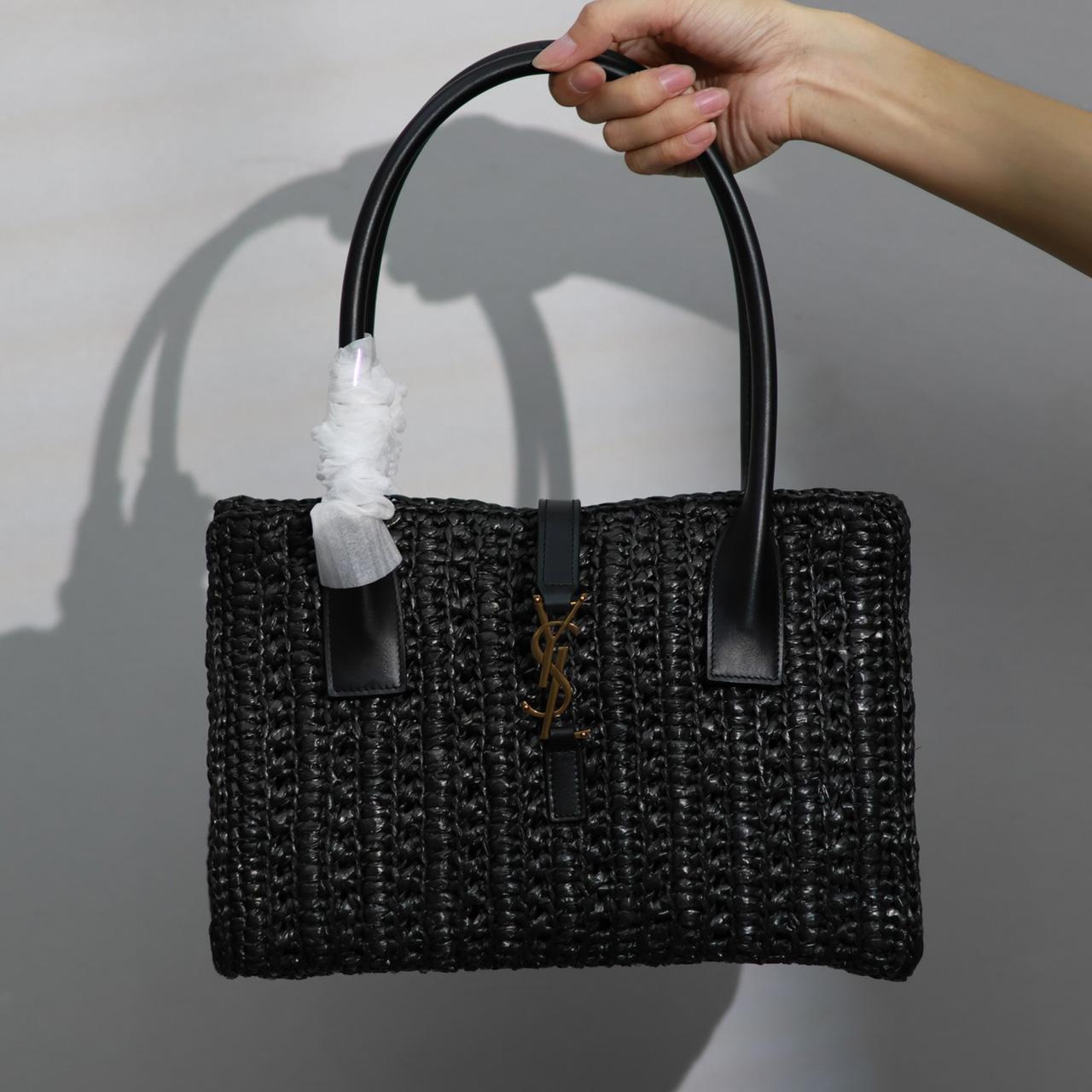 Saint Laurent Panier Raffia Tote Bag  29-21-9cm - everydesigner