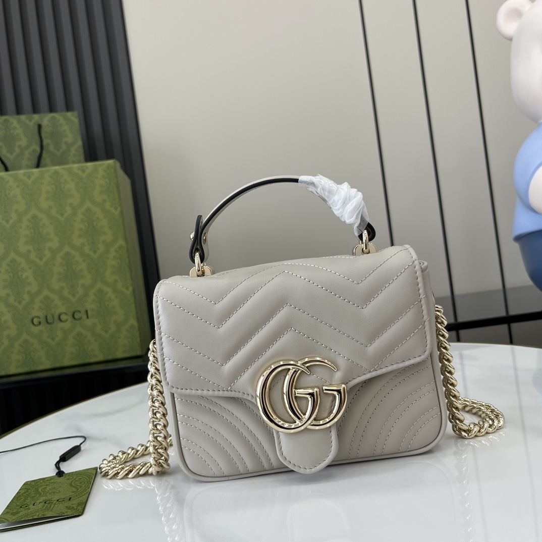 Gucci GG Marmont Mini Top Handle Bag - everydesigner