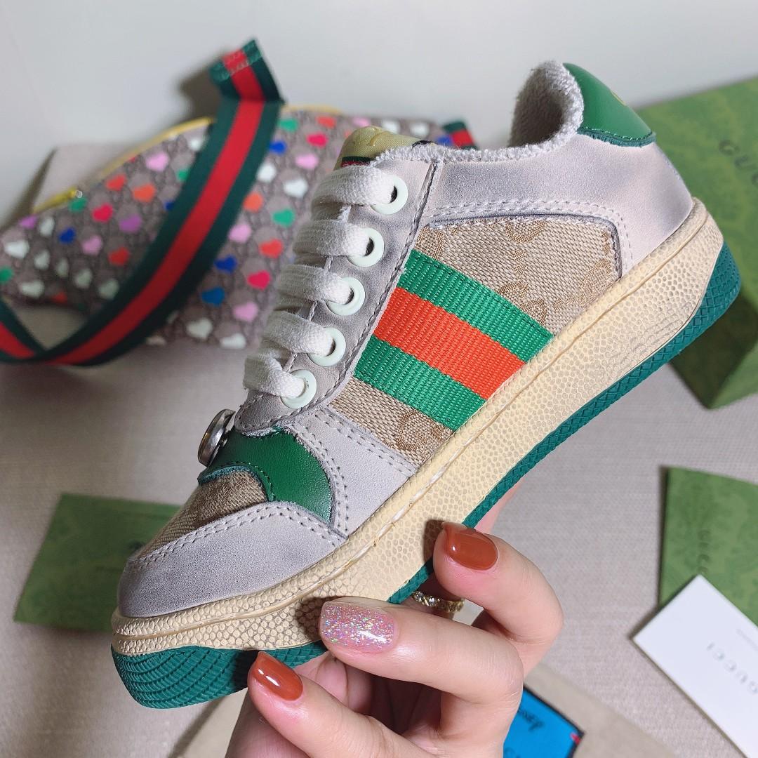 Gucci  Kids Screener Trainer With Web - everydesigner