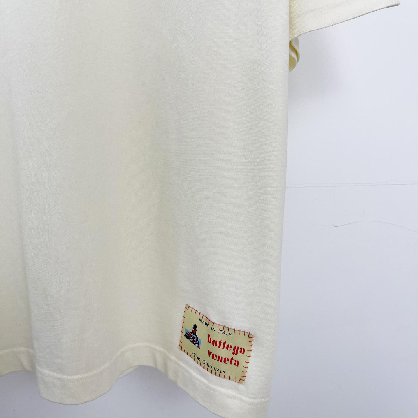 Bottega Veneta Cotton Jersey T-Shirt With Label - everydesigner