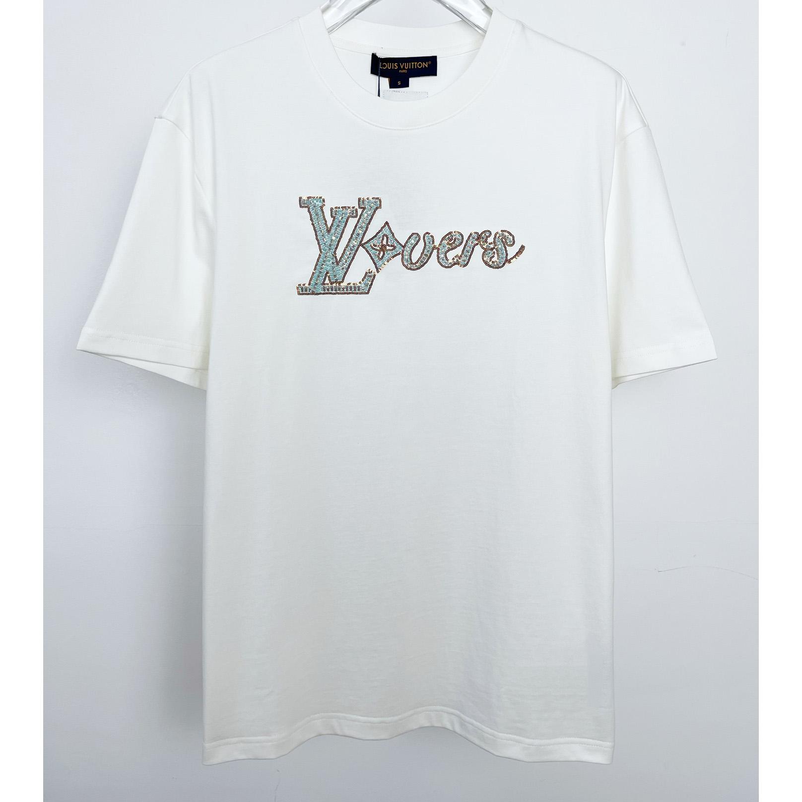 Louis Vuitton Embroidered Short-Sleeved T-Shirt  1AFRA0 - everydesigner