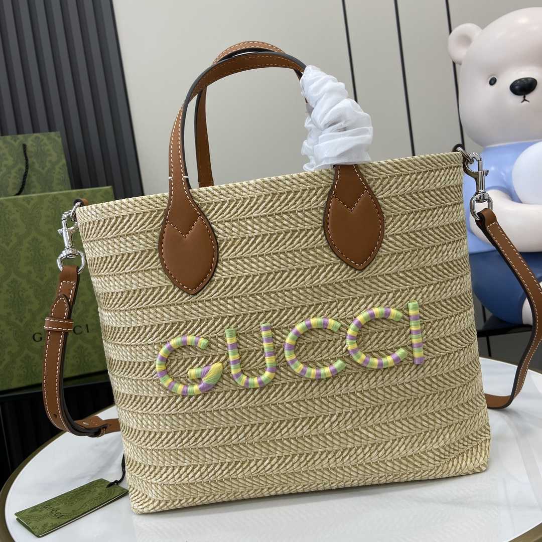 Gucci Small Straw-effect Tote  - everydesigner