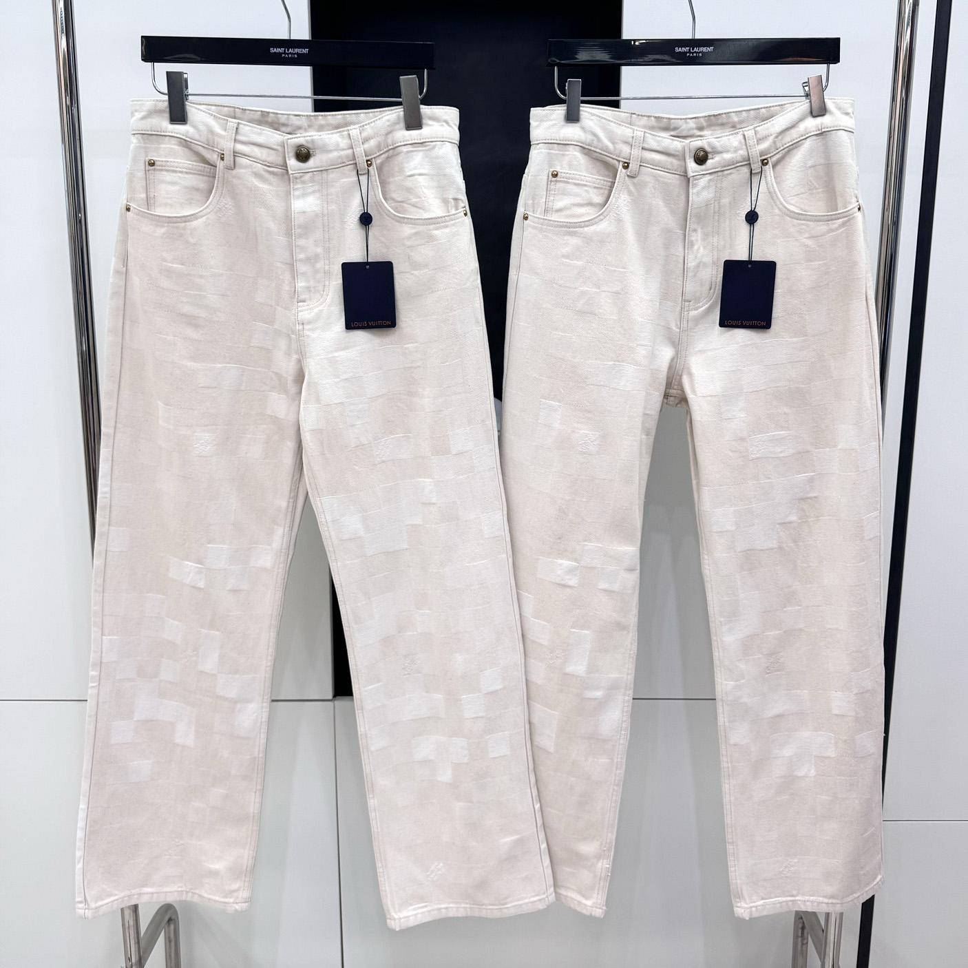 Louis Vuitton Damoflage Jacquard Denim Skate Pants    - everydesigner