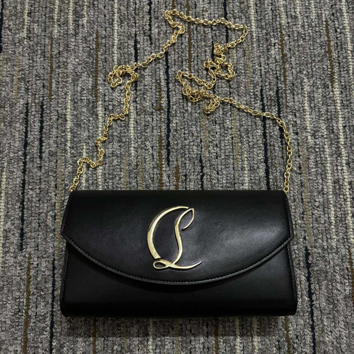 Christian Louboutin Leather Wallet On Chain  - everydesigner