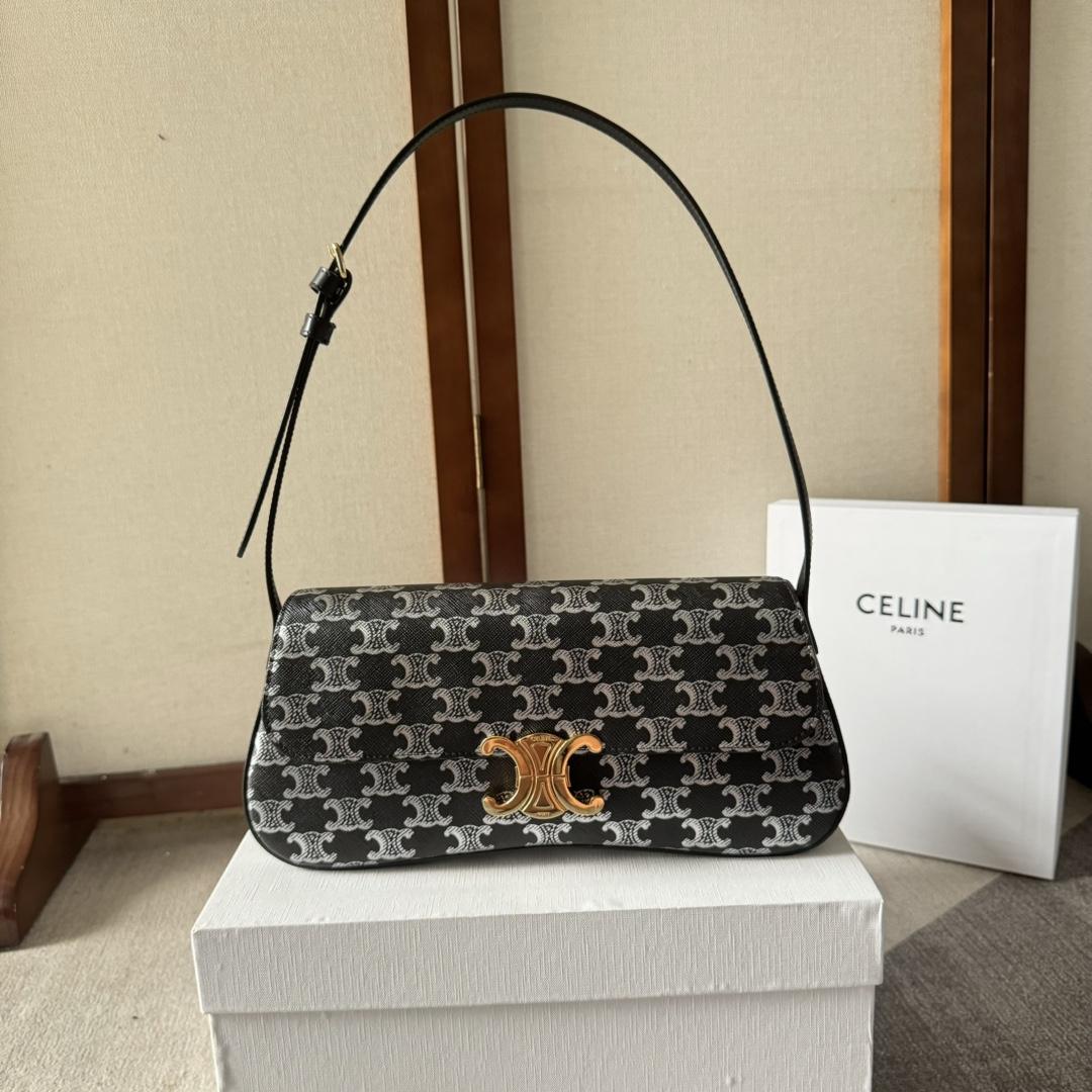 Celine Medium Celine Lola Bag In Triomphe Canvas Two-tone  - everydesigner