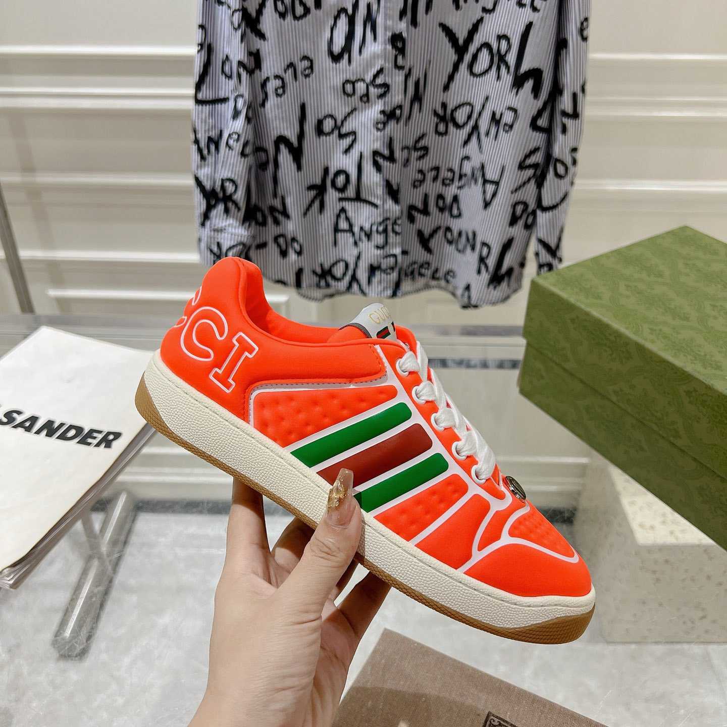 Gucci Screener Sneaker With Web - everydesigner