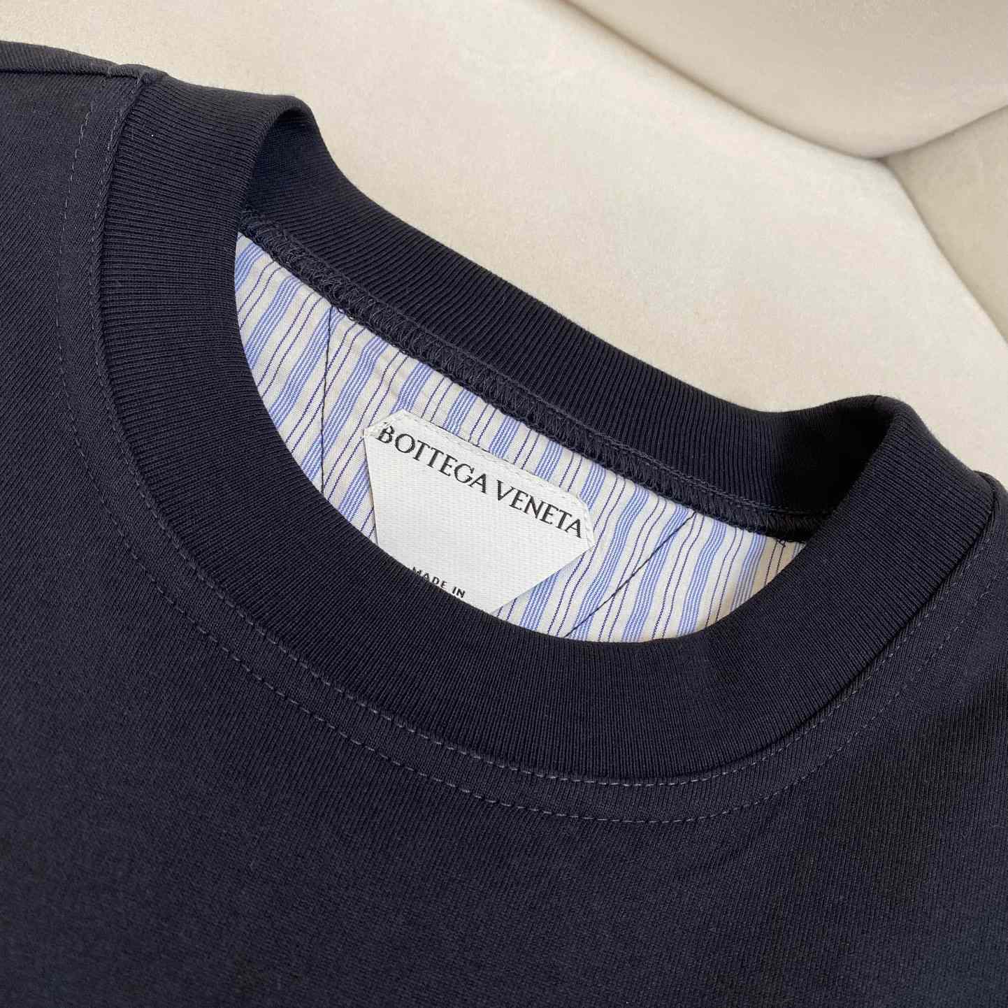 Bottega Veneta Double Layer Striped Cotton T-Shirt - everydesigner