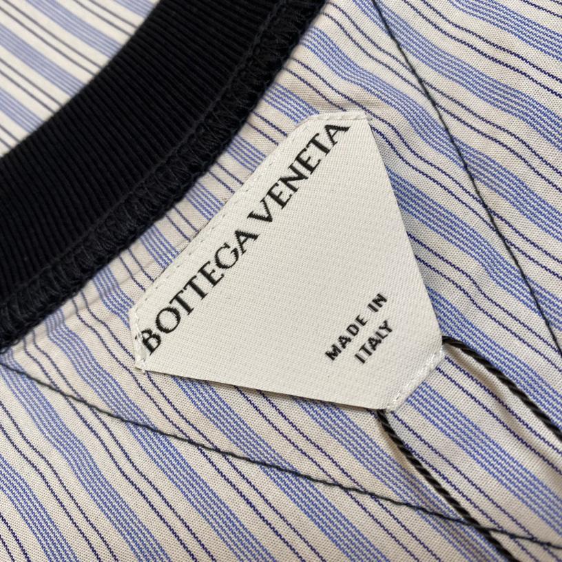 Bottega Veneta Double Layer Striped Cotton T-Shirt - everydesigner