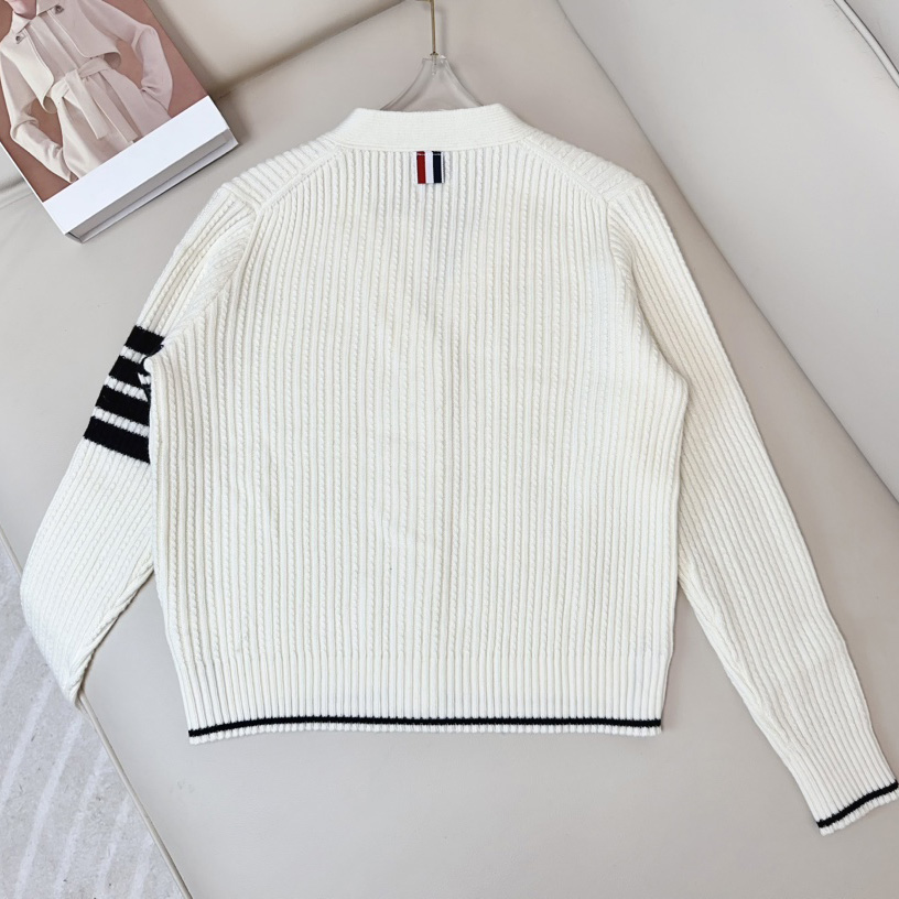 Thom Browne Four Stripe Cardigan - everydesigner