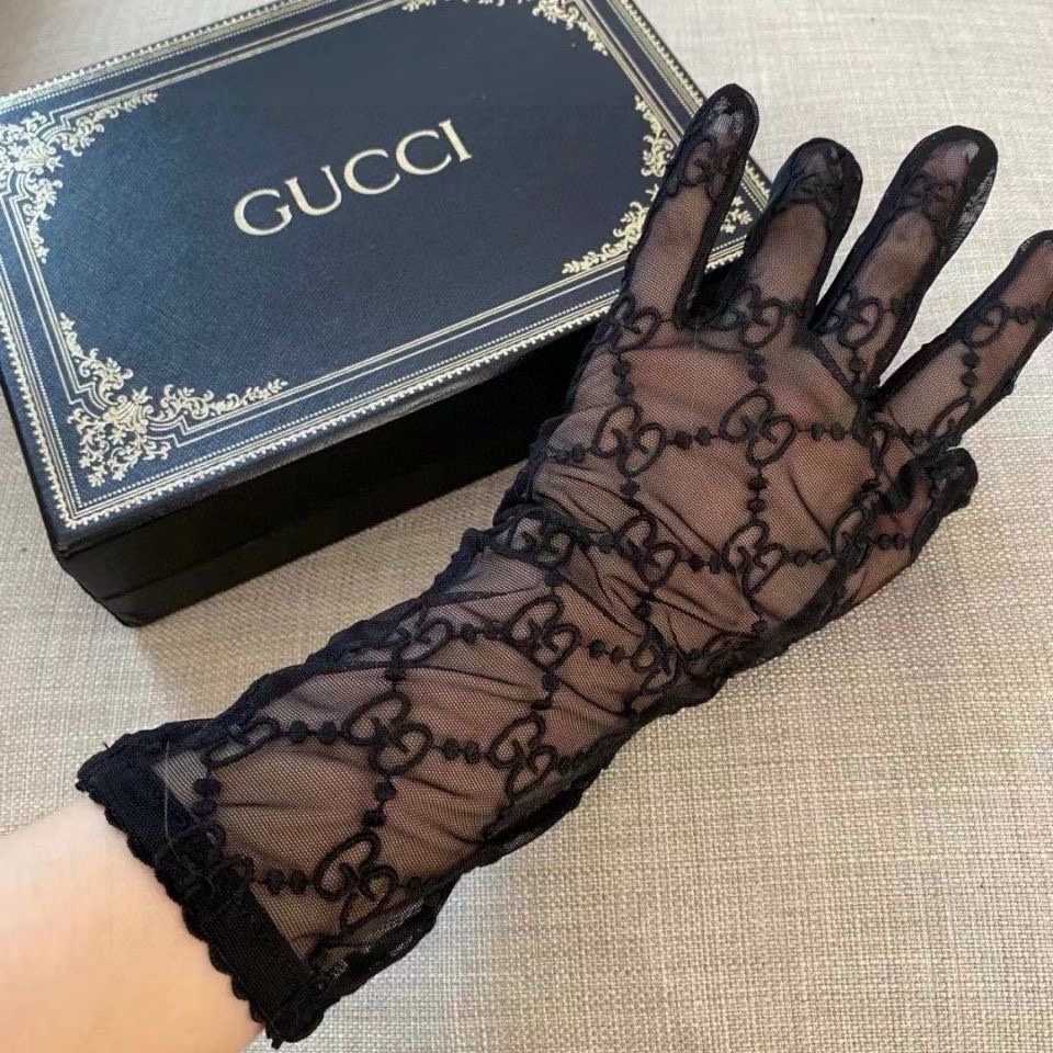 Gucci Tulle Gloves With GG Motif - everydesigner