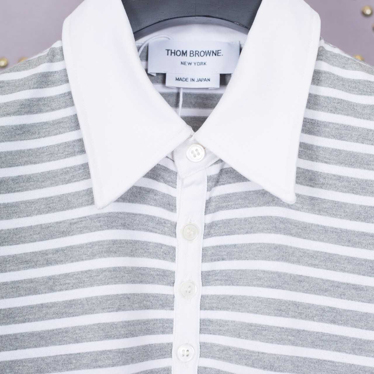 Thom Browne Striped Cotton-jersey Polo  1897 - everydesigner