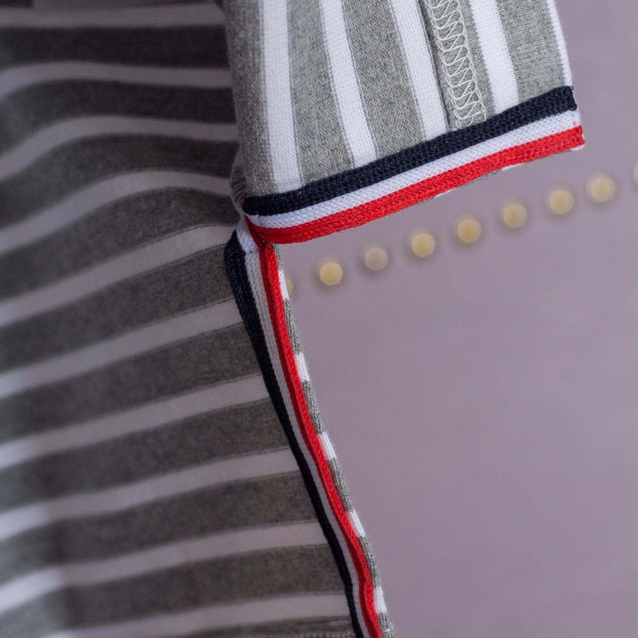 Thom Browne Striped Cotton-jersey Polo  1897 - everydesigner