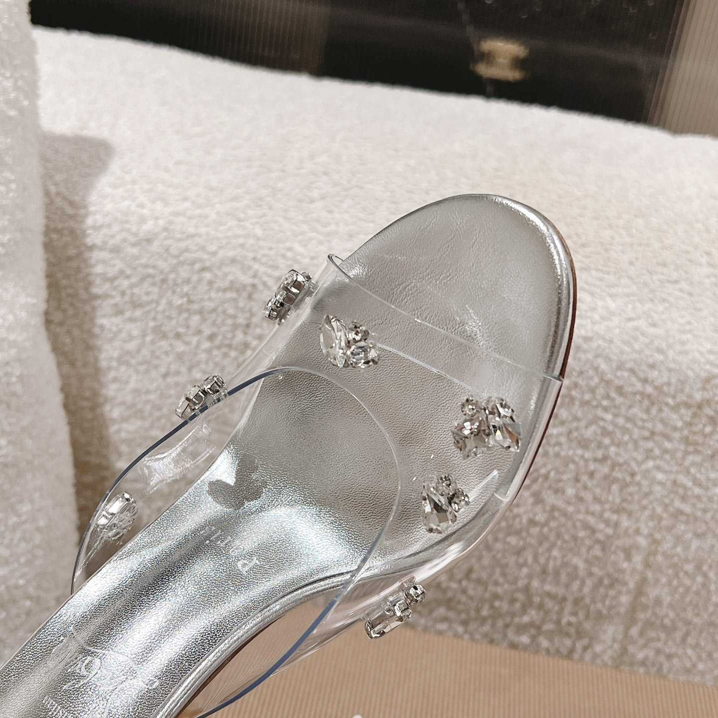 Christian Louboutin Degraqueen 85mm Crystal-embellished Mules - everydesigner